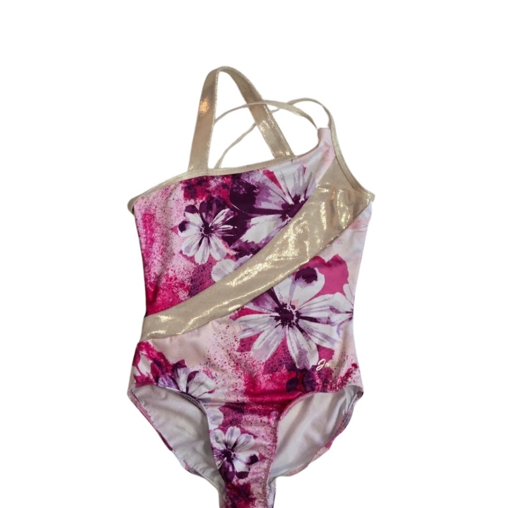 Justice Girls Floral Dance and Gymnastics Leotard